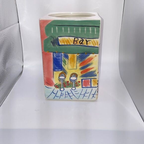 Boston Warehouse Trading Corp. Vintage Colorful Ceramic Bistro Kitchen Canister - Picture 14 of 16